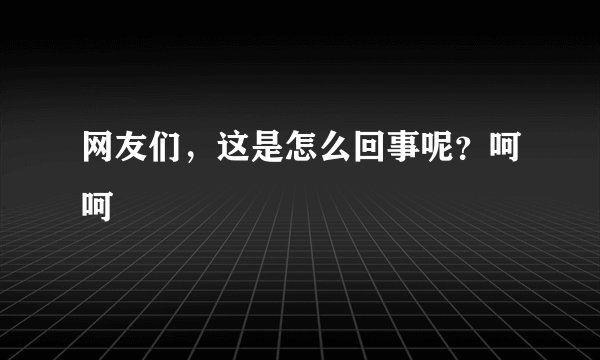 网友们，这是怎么回事呢？呵呵