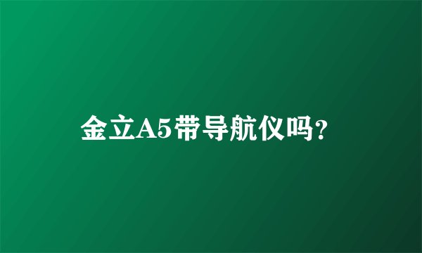 金立A5带导航仪吗？