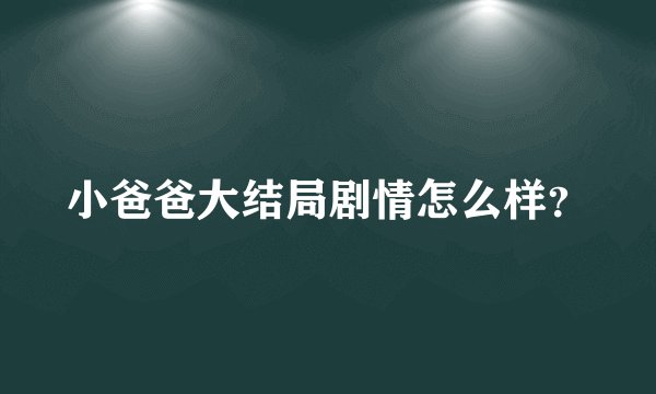 小爸爸大结局剧情怎么样？