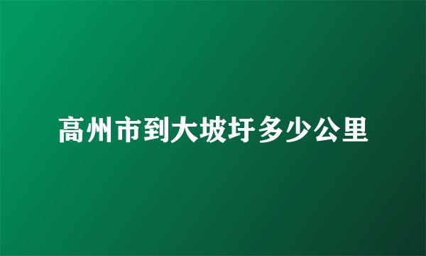 高州市到大坡圩多少公里
