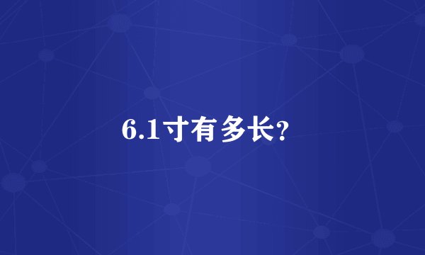 6.1寸有多长？