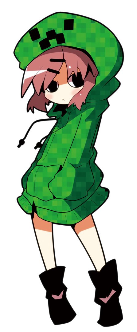 我的世界苦力怕萌化图片。像是下图