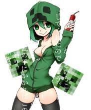 我的世界苦力怕萌化图片。像是下图