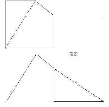 奥数题 添加一条直线是下面的图形划分成两个三角形