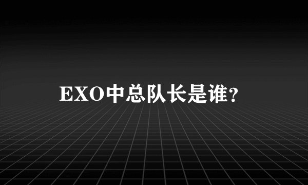 EXO中总队长是谁？