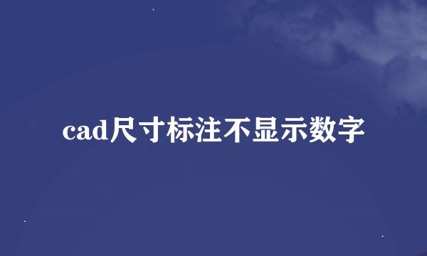 cad尺寸标注不显示数字