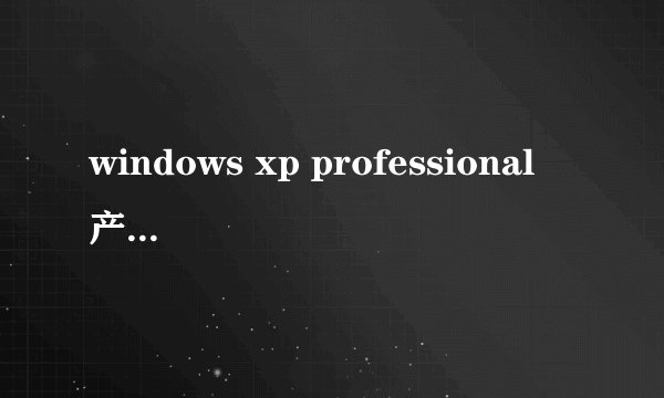 windows xp professional 产品密钥 谁给我一个啊