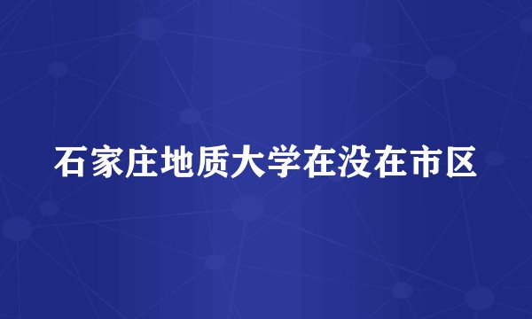石家庄地质大学在没在市区
