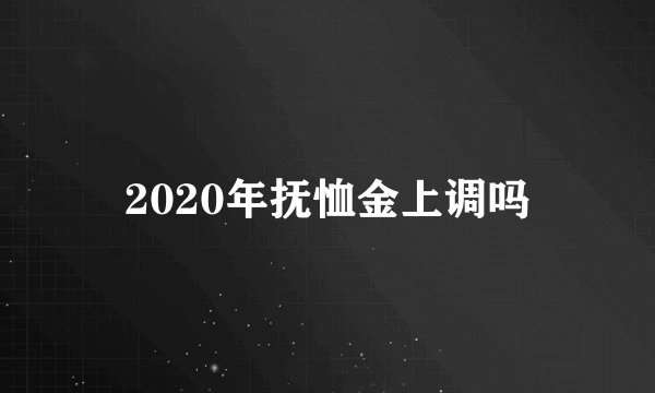 2020年抚恤金上调吗