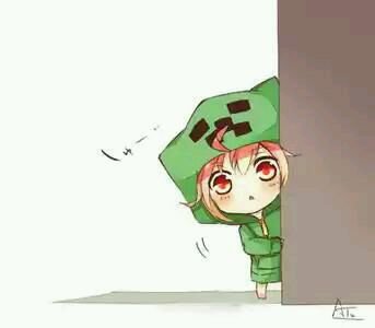 我的世界苦力怕萌化图片。像是下图