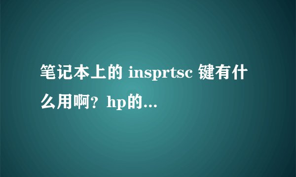 笔记本上的 insprtsc 键有什么用啊？hp的机子。高人指点一下