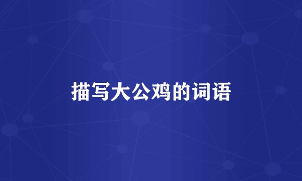 描写大公鸡的词语