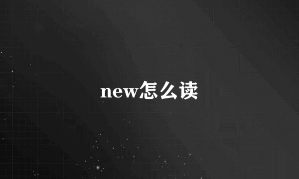 new怎么读