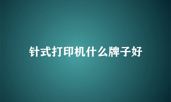 针式打印机什么牌子好