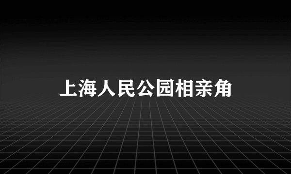 上海人民公园相亲角