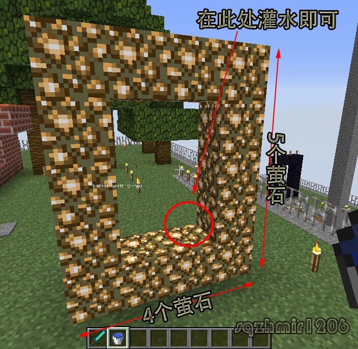 我的世界天堂门怎么做啊 水怎么倒