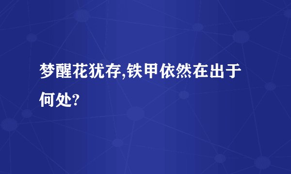 梦醒花犹存,铁甲依然在出于何处?