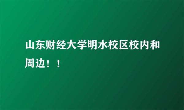 山东财经大学明水校区校内和周边！！
