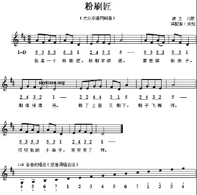 口琴刚入门，求几首适合初学者练习的曲子简谱