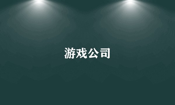 游戏公司