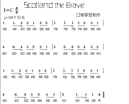 口琴刚入门，求几首适合初学者练习的曲子简谱