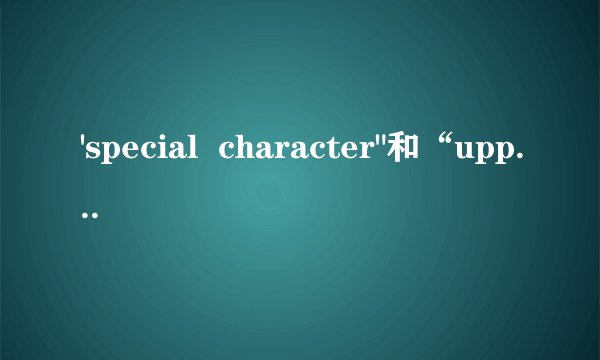 'special  character
