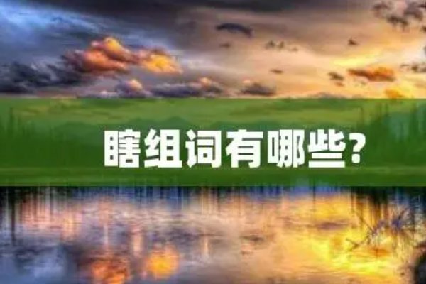 瞎可以组词什么词语