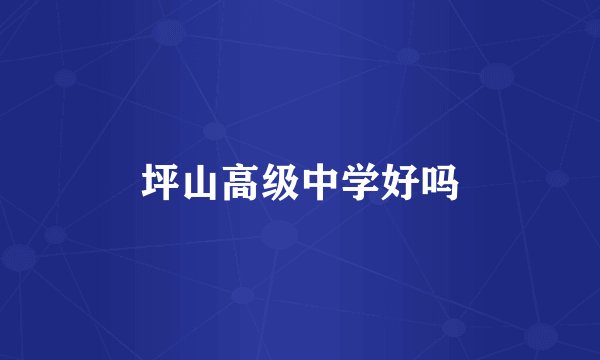 坪山高级中学好吗