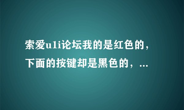 索爱u1i论坛我的是红色的，下面的按键却是黑色的，不知道是不是翻新机，也没有进网许可，说水货是没有的。