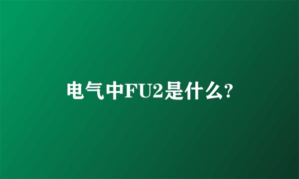 电气中FU2是什么?