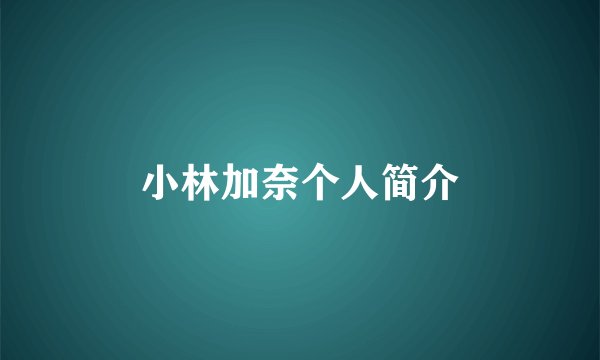 小林加奈个人简介