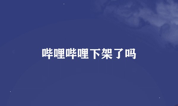 哔哩哔哩下架了吗