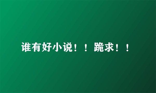 谁有好小说！！跪求！！