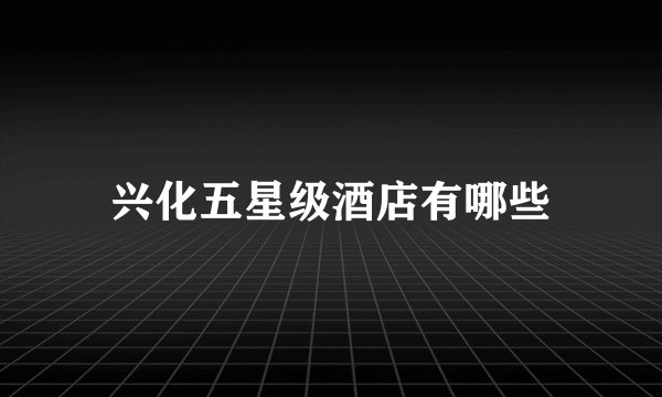 兴化五星级酒店有哪些