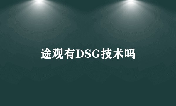 途观有DSG技术吗