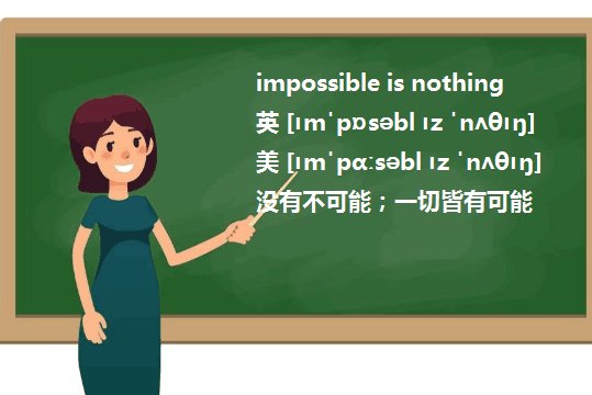 impossible is nothing的中文是什么？是不是这样说的