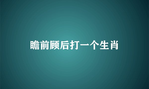 瞻前顾后打一个生肖