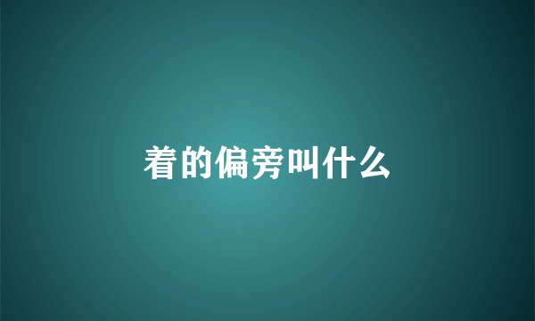 着的偏旁叫什么