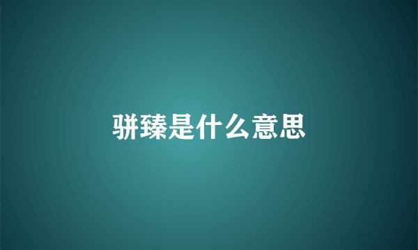 骈臻是什么意思
