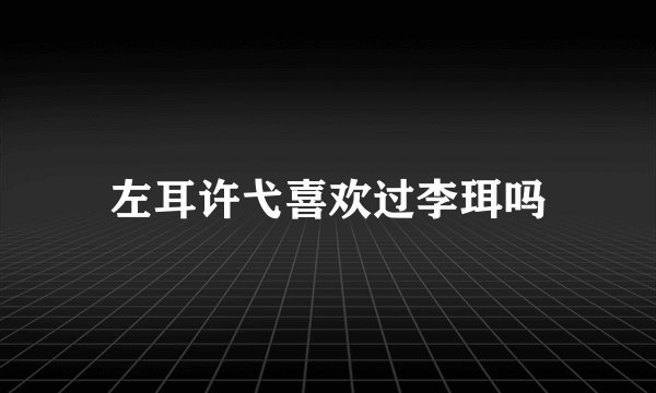左耳许弋喜欢过李珥吗