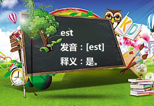 est是什么意思？