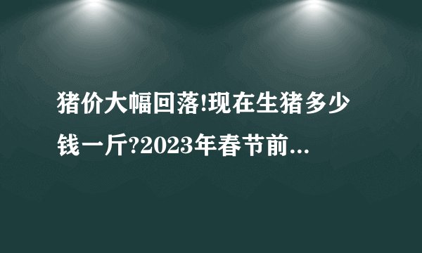 猪价大幅回落!现在生猪多少钱一斤?2023年春节前后生猪价格预测_百度...