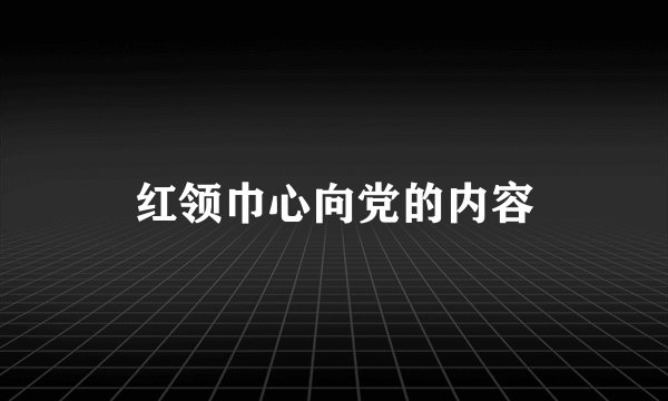 红领巾心向党的内容