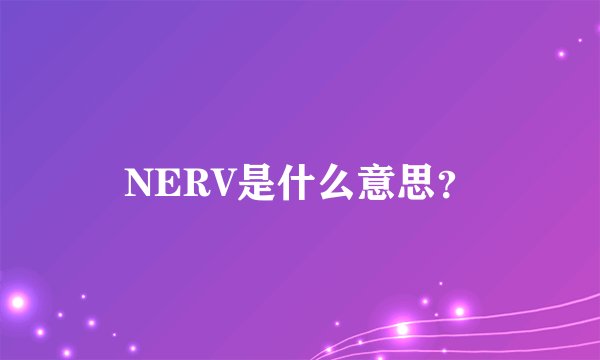 NERV是什么意思？