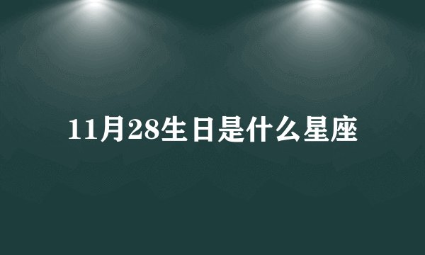 11月28生日是什么星座