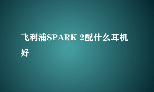 飞利浦SPARK 2配什么耳机好