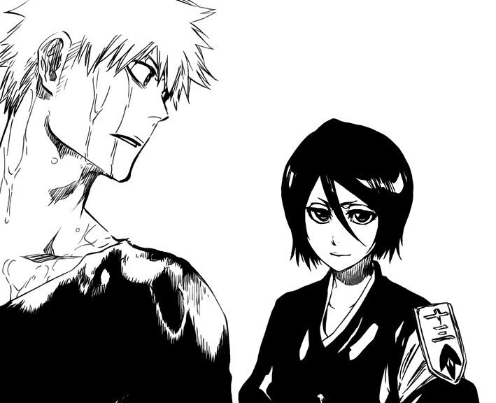 死神漫画 最新的459里面露琪亚出现了 是不是前几话里面只露了半身的死神就是露琪亚？