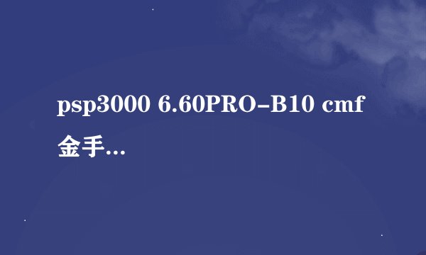 psp3000 6.60PRO-B10 cmf金手指下载及使用教程