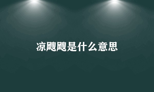 凉飕飕是什么意思