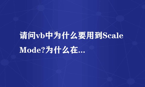 请问vb中为什么要用到ScaleMode?为什么在有left top height width这些属性之后要引入ScaleMode?